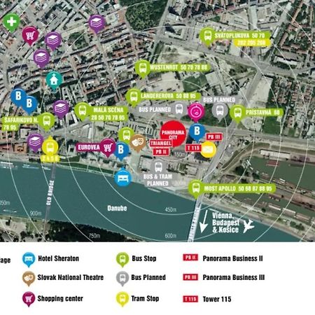 Panorama City Apartment With Free Parking Братислава Екстериор снимка